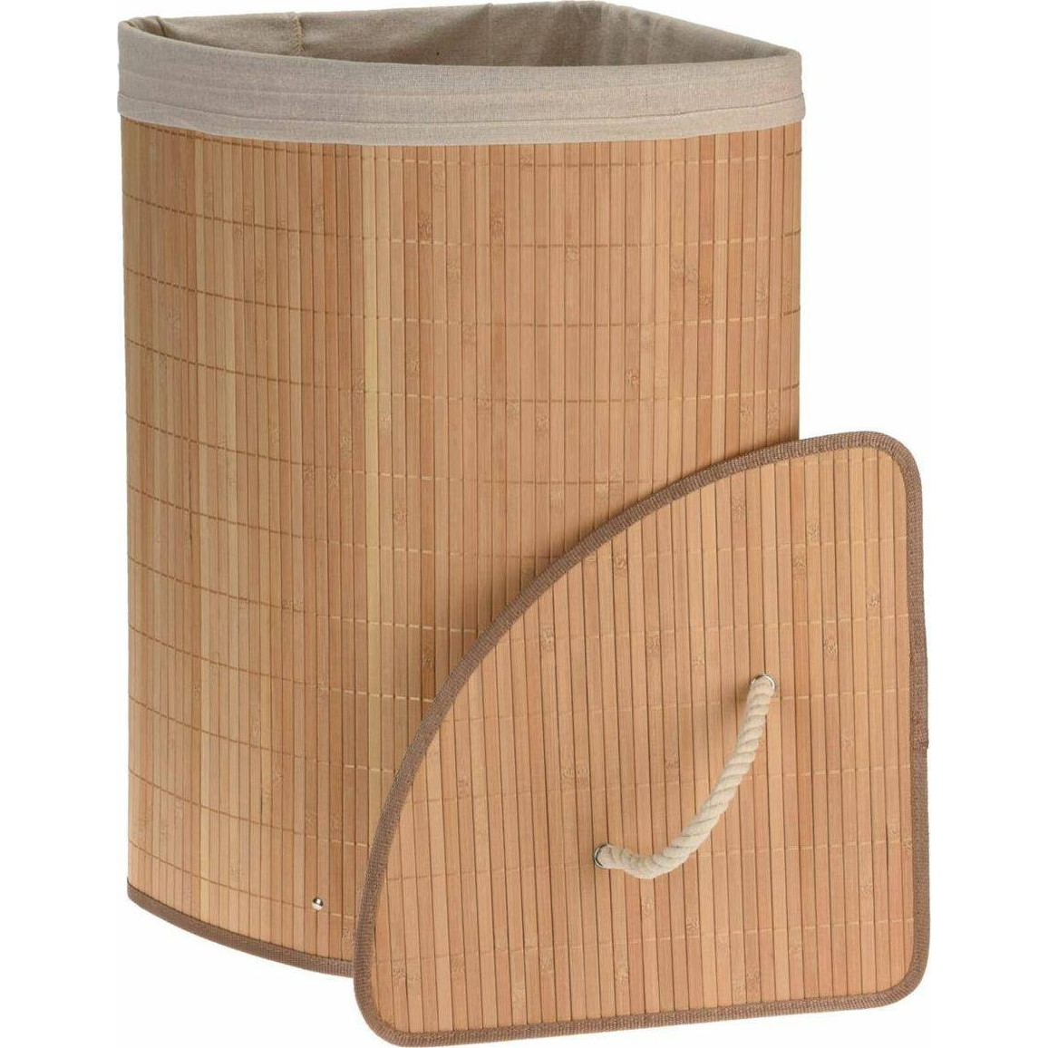 Bamboo Corner Laundry Basket