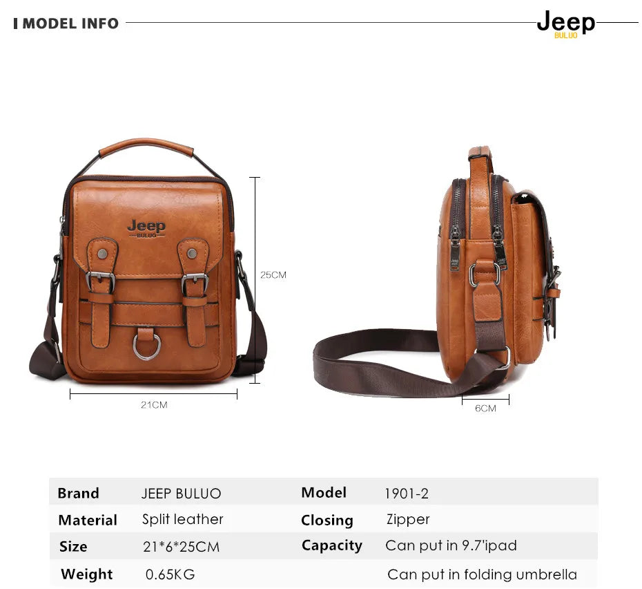 JEEP BULUO Multi-function Business Cross body Bag