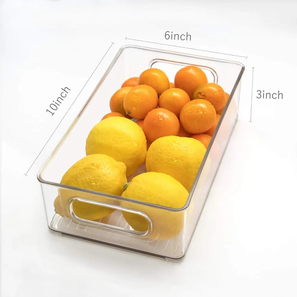 Clear Stackable Pantry Storage Bins — 1/2/3 Pack with Handle