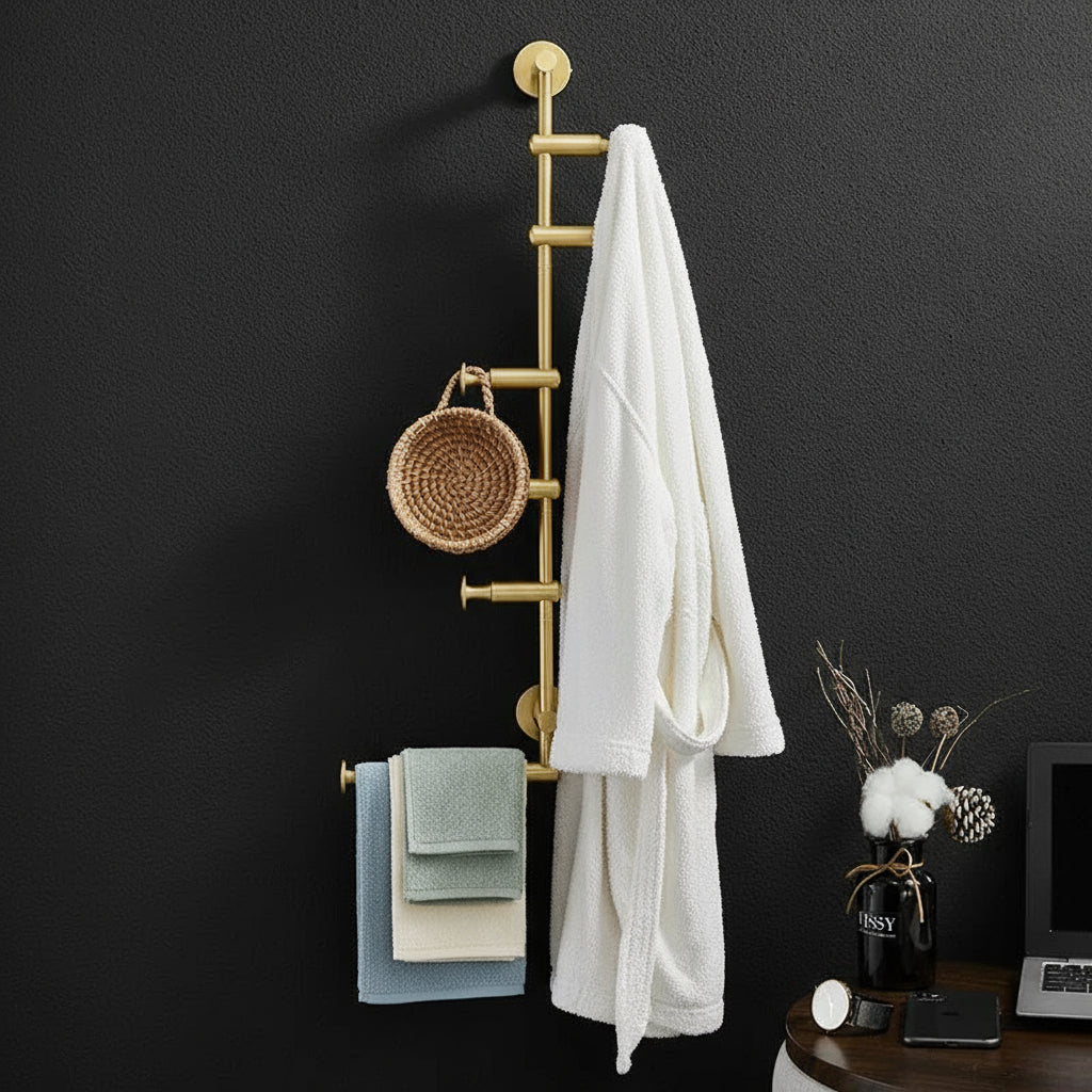 Luxury Brass Wall Hook Rack – Minimal Form, Lasting Function
