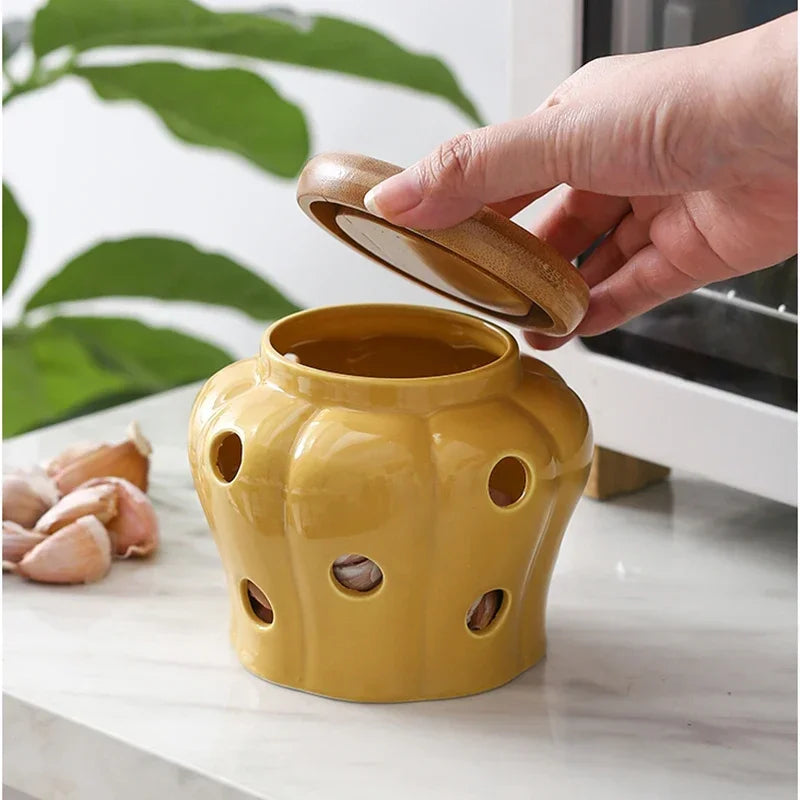 Storage Jar -Pumpkin Shape