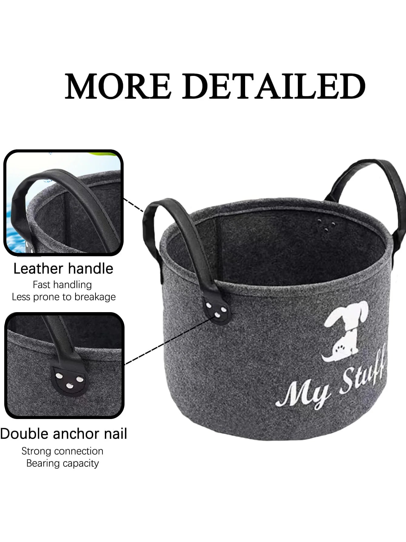 Felt Pet Toy Storage Box