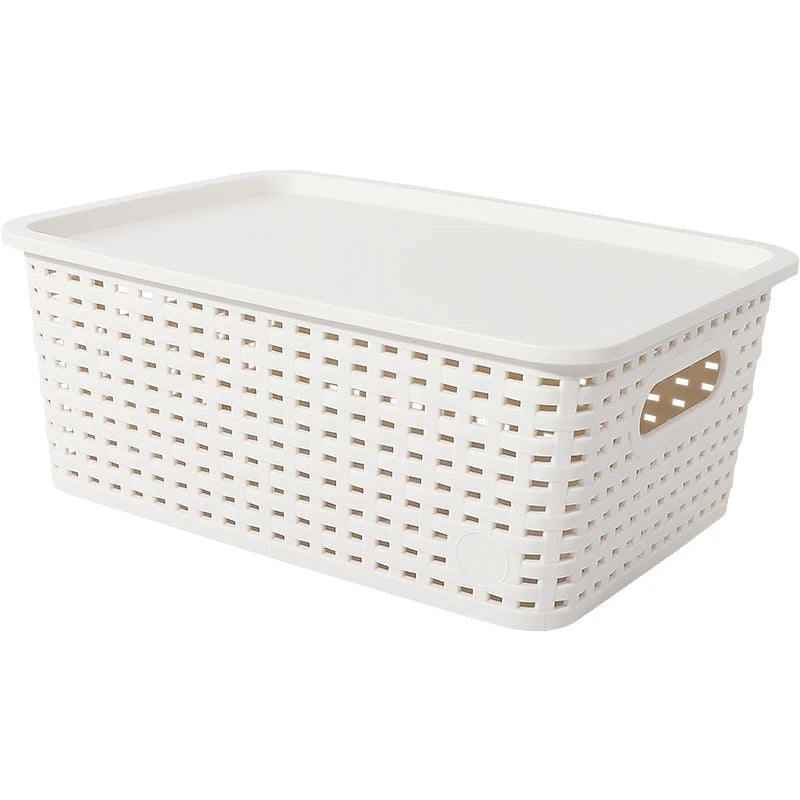 Modern Plastic Storage Baskets with Lid