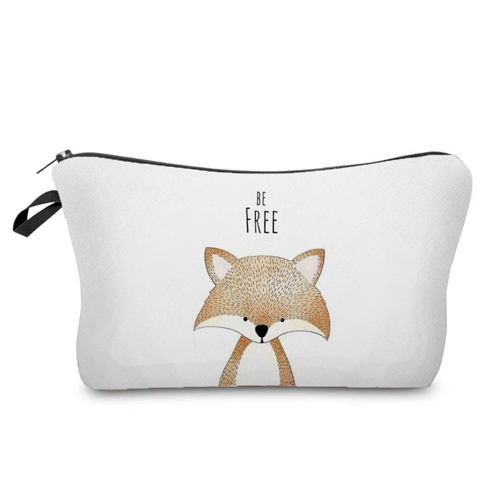 Lovely Water colour Animal Print Pencil Case or Make up case