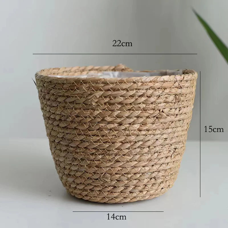 Handmade Woven Laundry Basket or Planter Basket