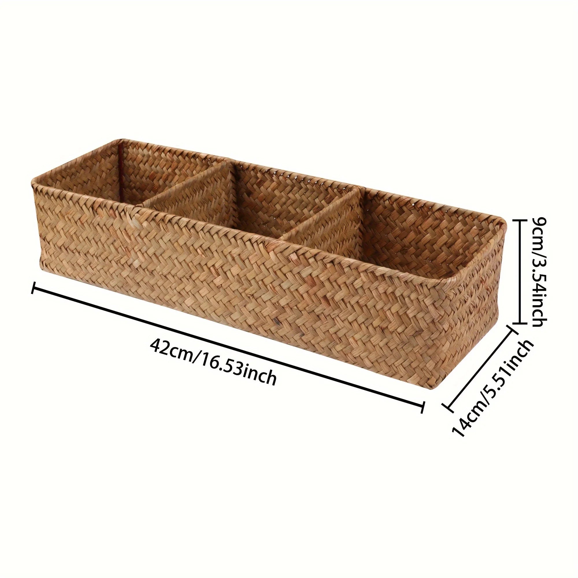 Willow Storage Basket,  3 Compartments.
