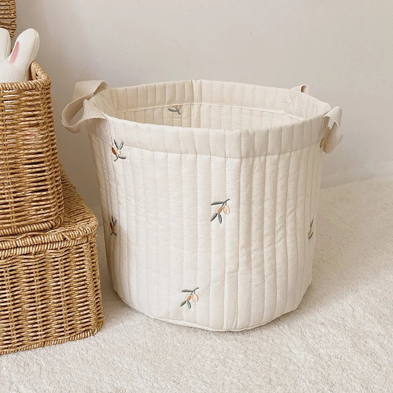 Cotton Embroidered Pouch with Handle