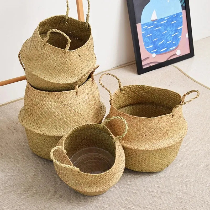 Handwoven Wicker Seagrass Basket