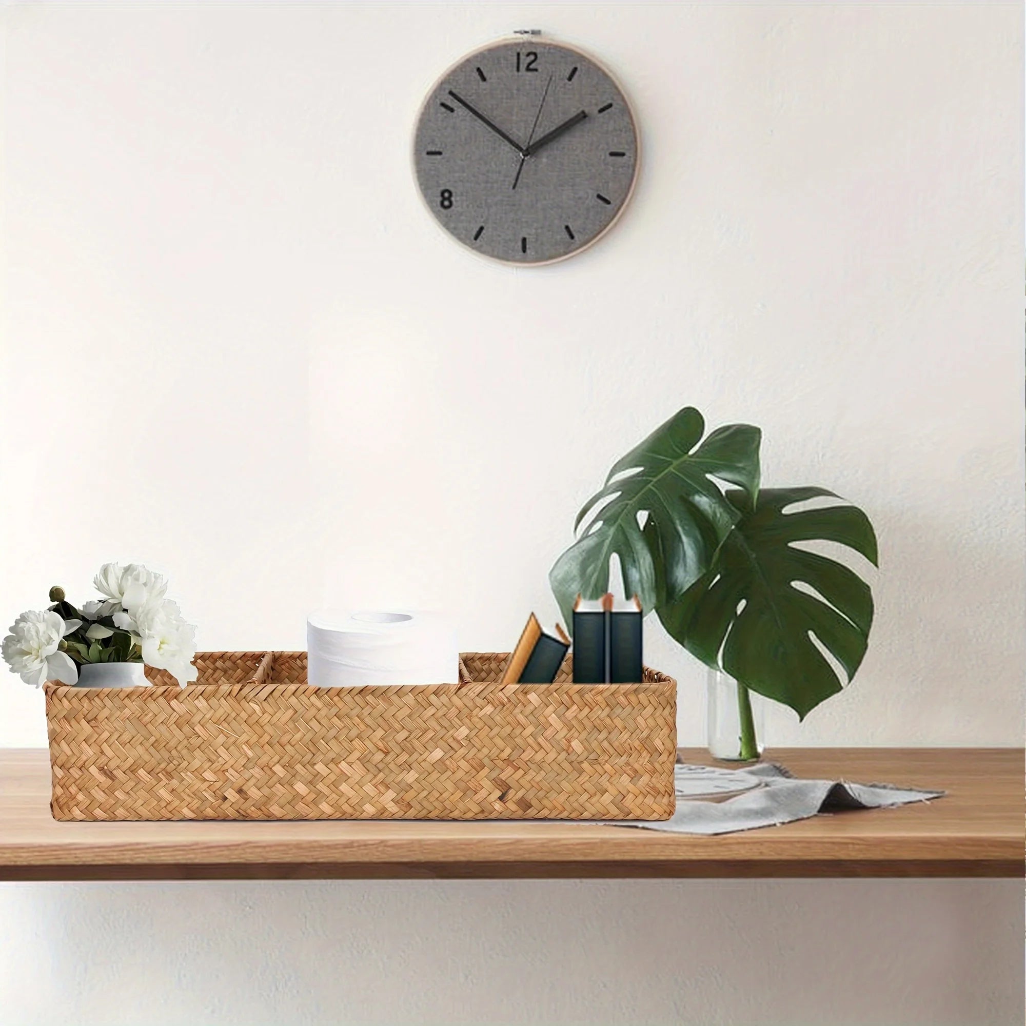 Willow Storage Basket,  3 Compartments.