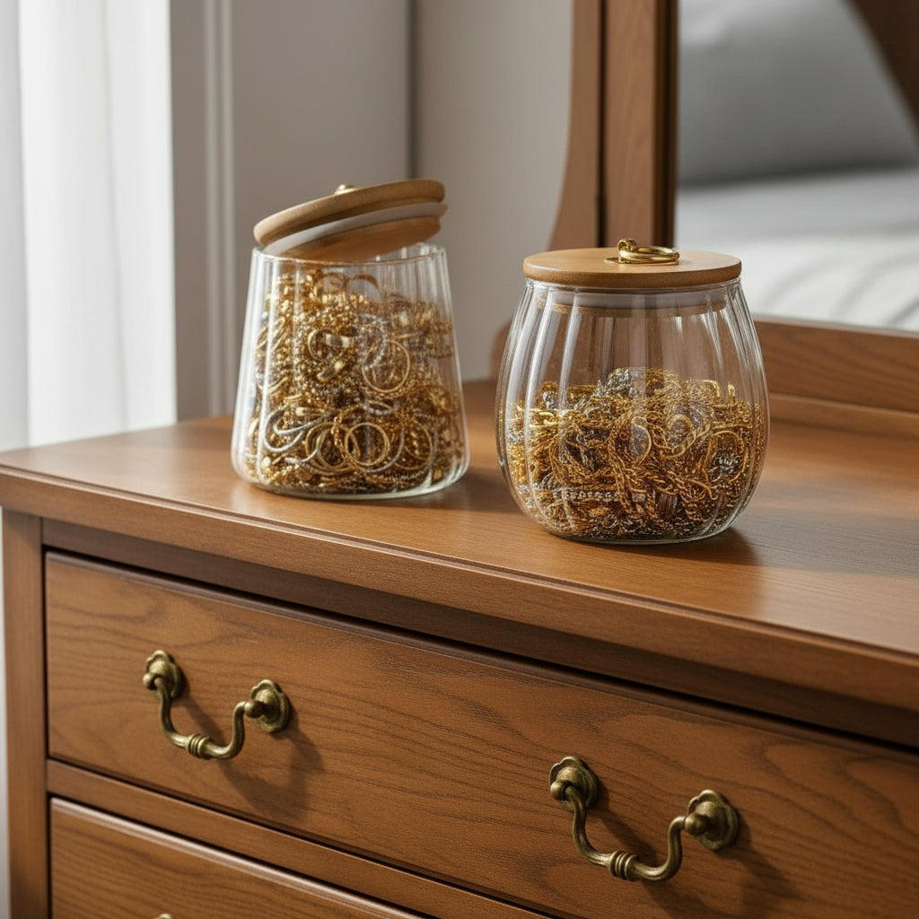 High Borosilicate Glass Storage Jar – Elegant and Practical