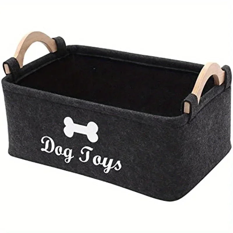 Felt Pet Toy Storage Basket