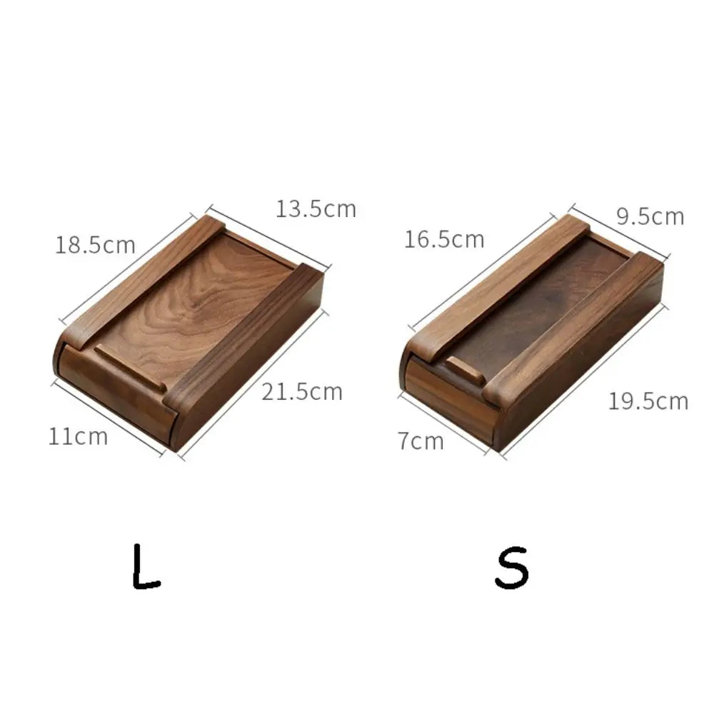 Convenient Under Desk Storage Box Natural Bamboo/Walnut