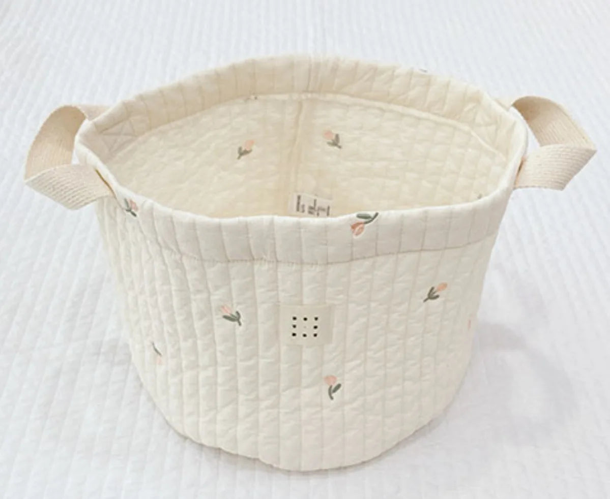 Cotton Embroidered Pouch with Handle
