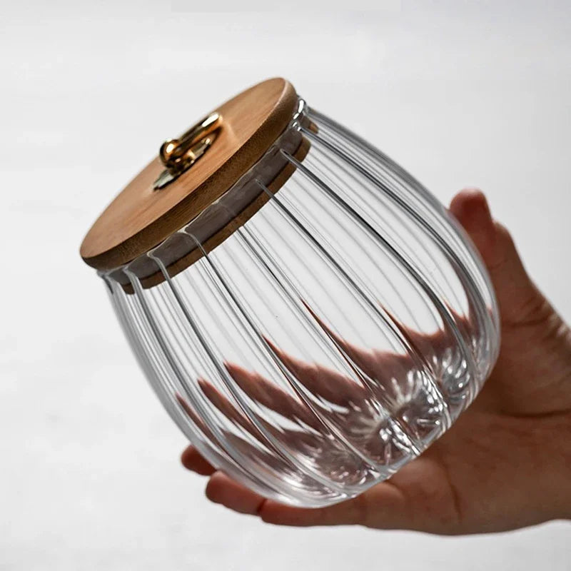 High Borosilicate Glass Storage Jar – Elegant and Practical