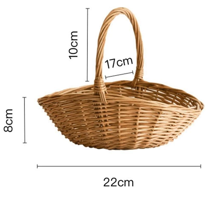 Handwoven Wicker Harvest Basket