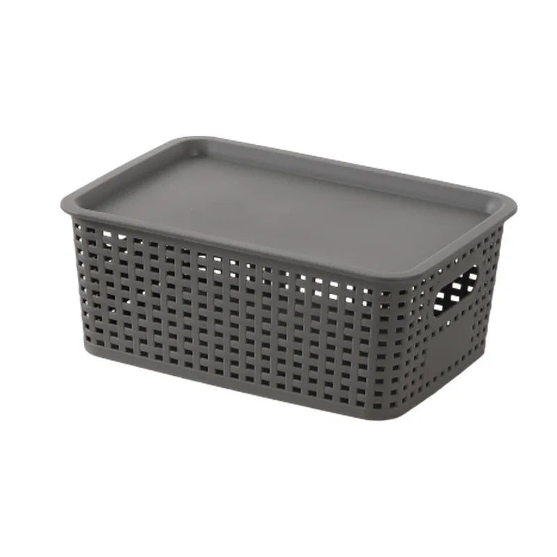 Modern Plastic Storage Baskets with Lid