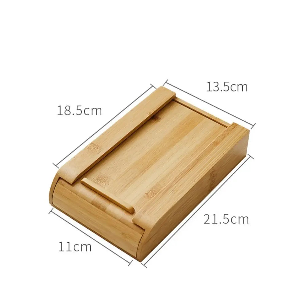 Convenient Under Desk Storage Box Natural Bamboo/Walnut