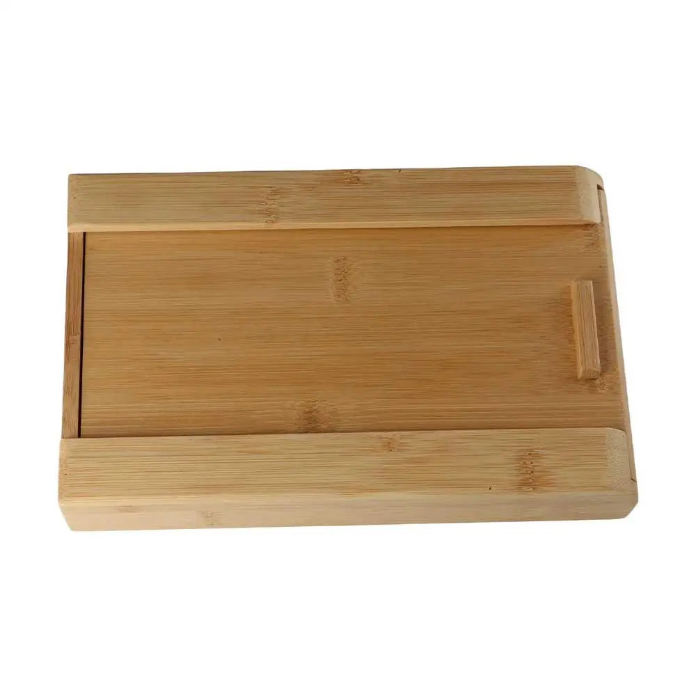 Convenient Under Desk Storage Box Natural Bamboo/Walnut