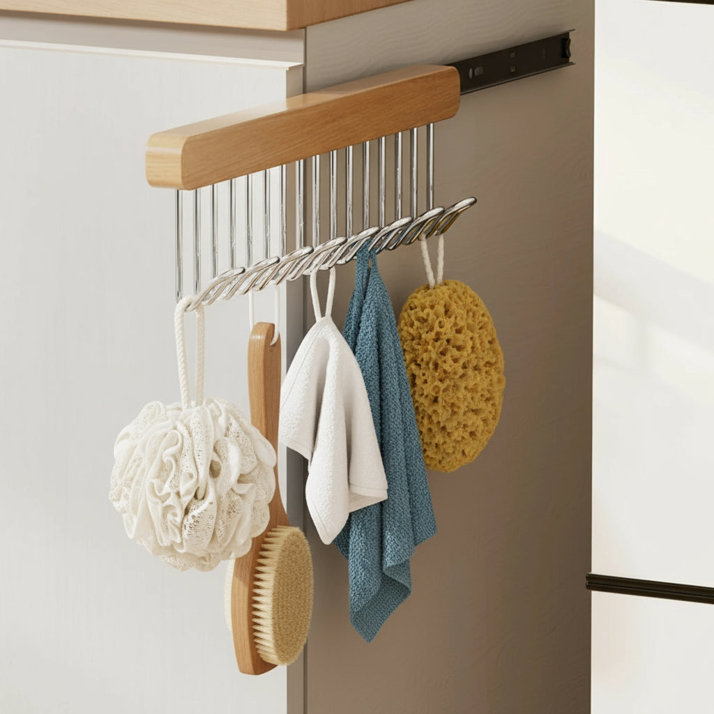 Retractable Wooden Clothes Hanger – Thoughtful Design for Effortless Organisation