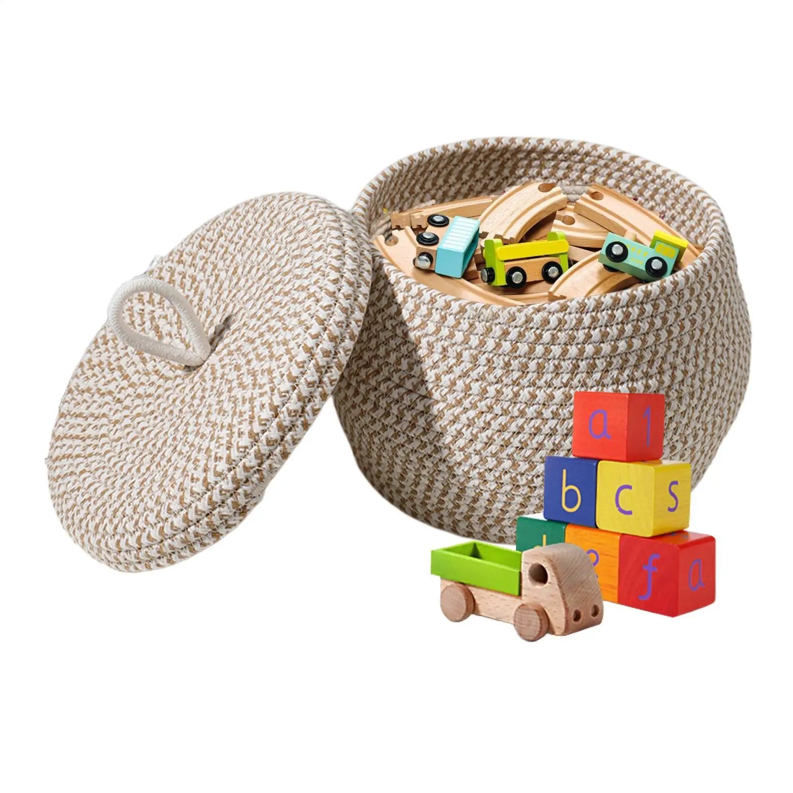 Cotton Rope Storage Baskets With Lid