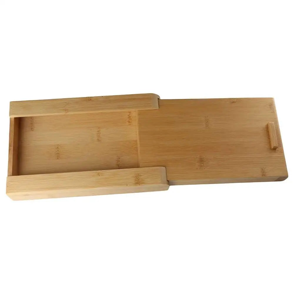 Convenient Under Desk Storage Box Natural Bamboo/Walnut