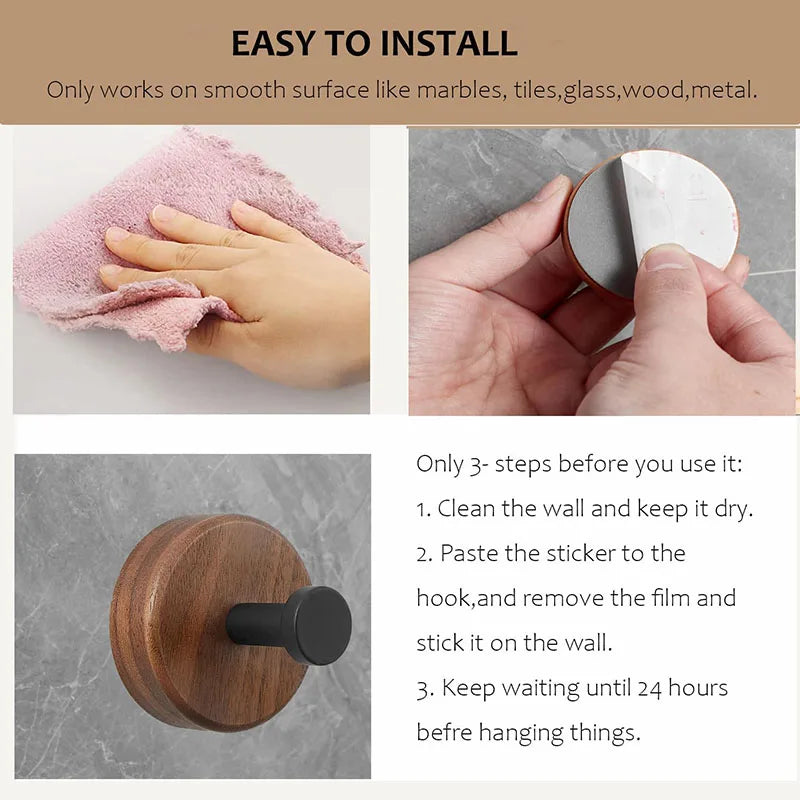 Wood & Steel Wall Hook – Minimal Design, Maximum Function