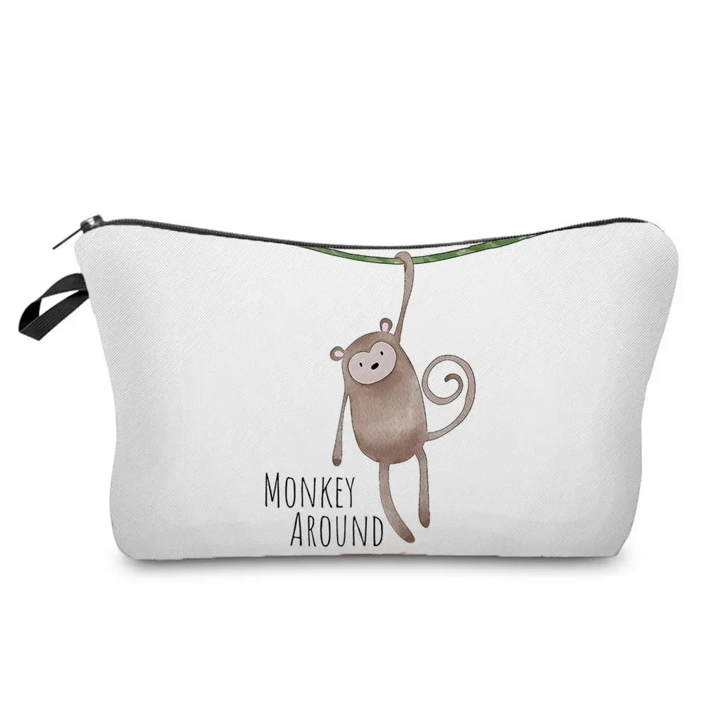 Lovely Water colour Animal Print Pencil Case or Make up case