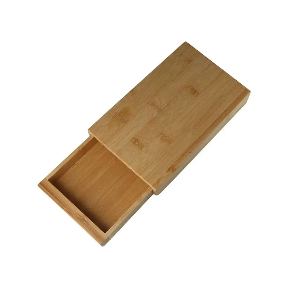 Convenient Under Desk Storage Box Natural Bamboo/Walnut