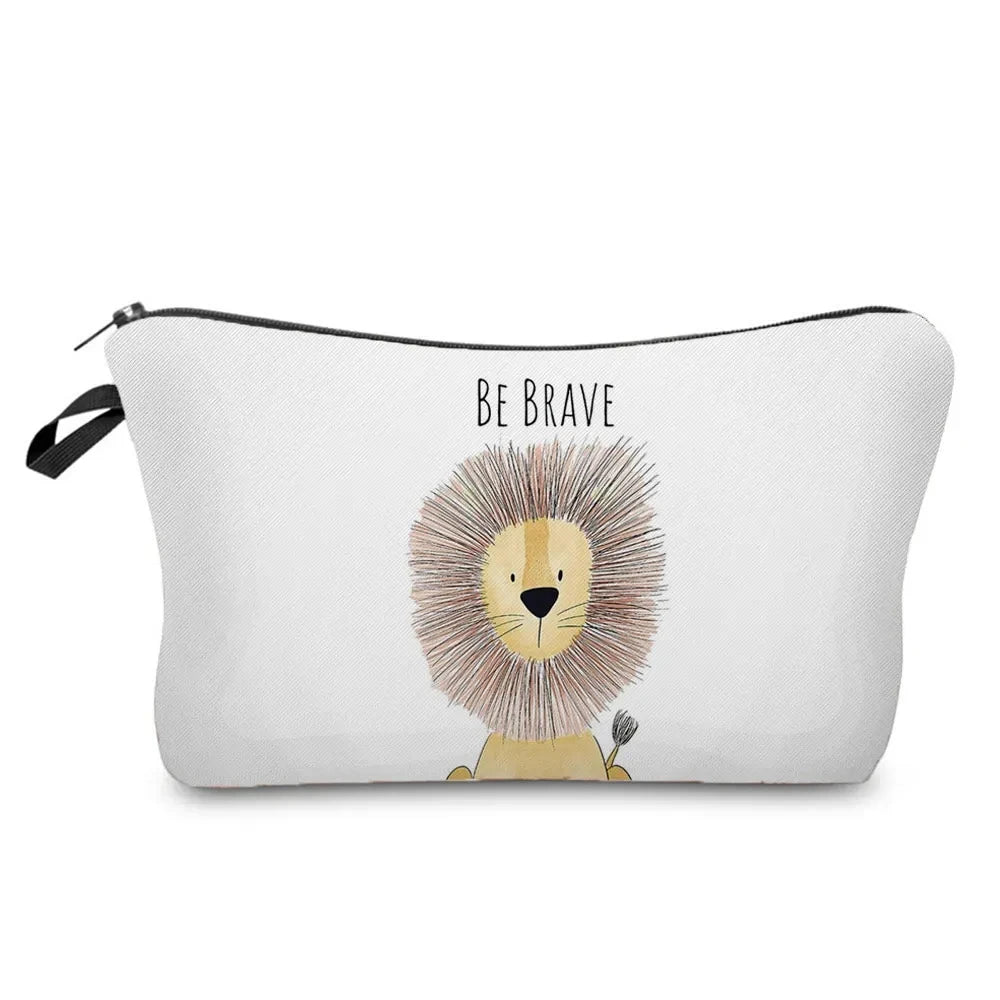 Lovely Water colour Animal Print Pencil Case or Make up case