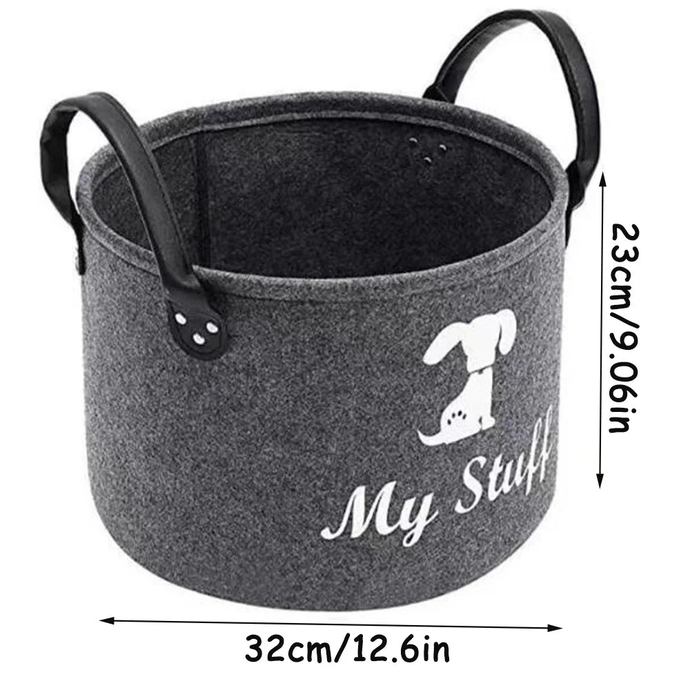 Felt Pet Toy Storage Box