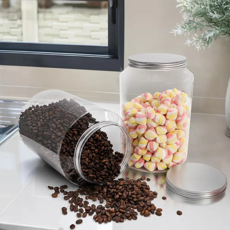 1-Pack - 3.5L Clear Plastic Jars
