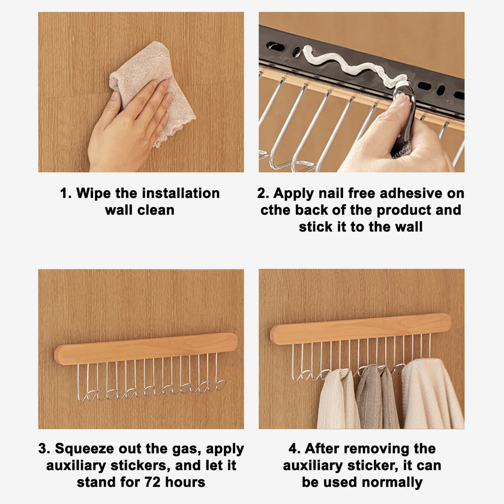 Retractable Wooden Clothes Hanger – Thoughtful Design for Effortless Organisation