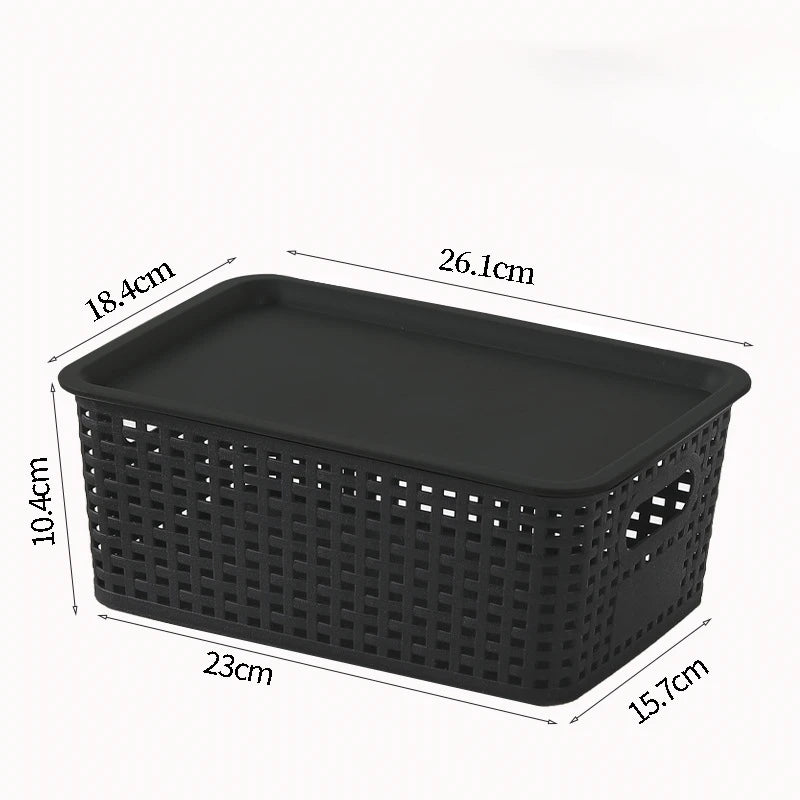 Modern Plastic Storage Baskets with Lid
