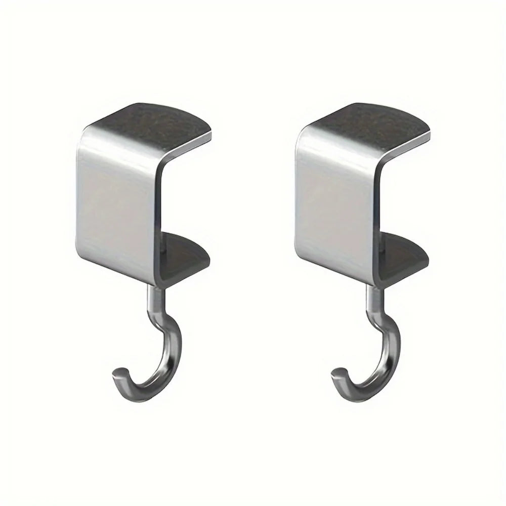 360° Rotatable Steel Table Hooks – Smart, Space-Saving Design