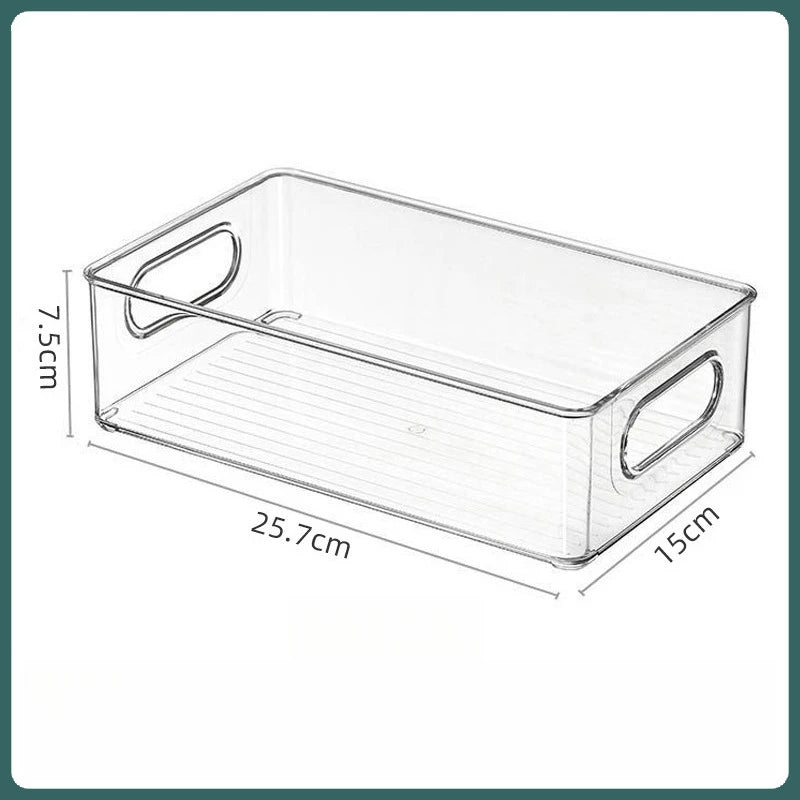 Clear Stackable Pantry Storage Bins — 1/2/3 Pack with Handle