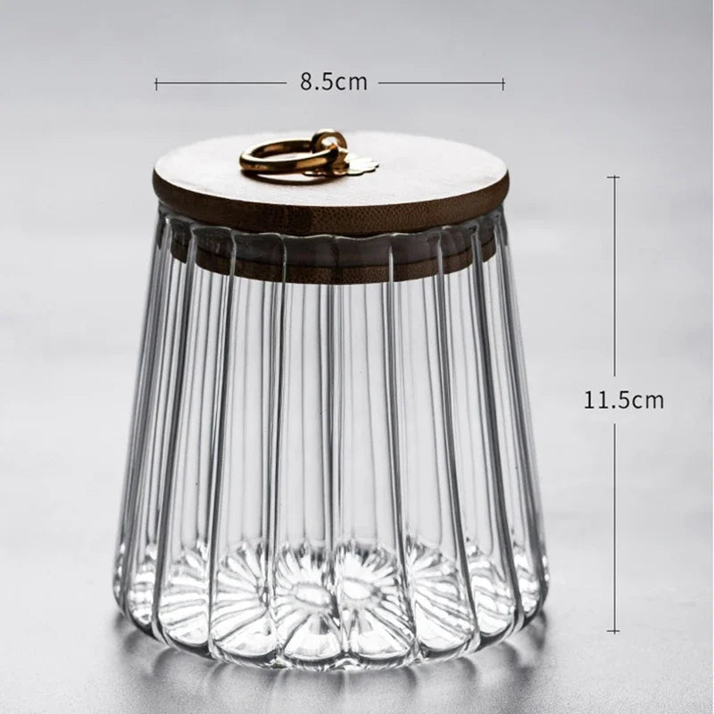 High Borosilicate Glass Storage Jar – Elegant and Practical