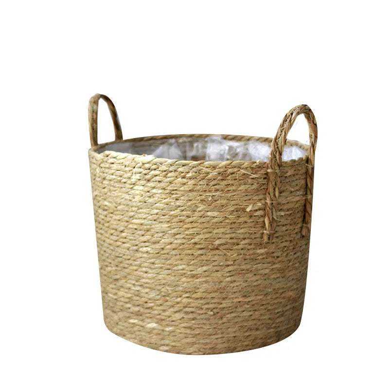 Handmade Woven Laundry Basket or Planter Basket