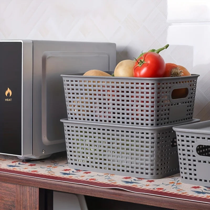 Modern Plastic Storage Baskets with Lid