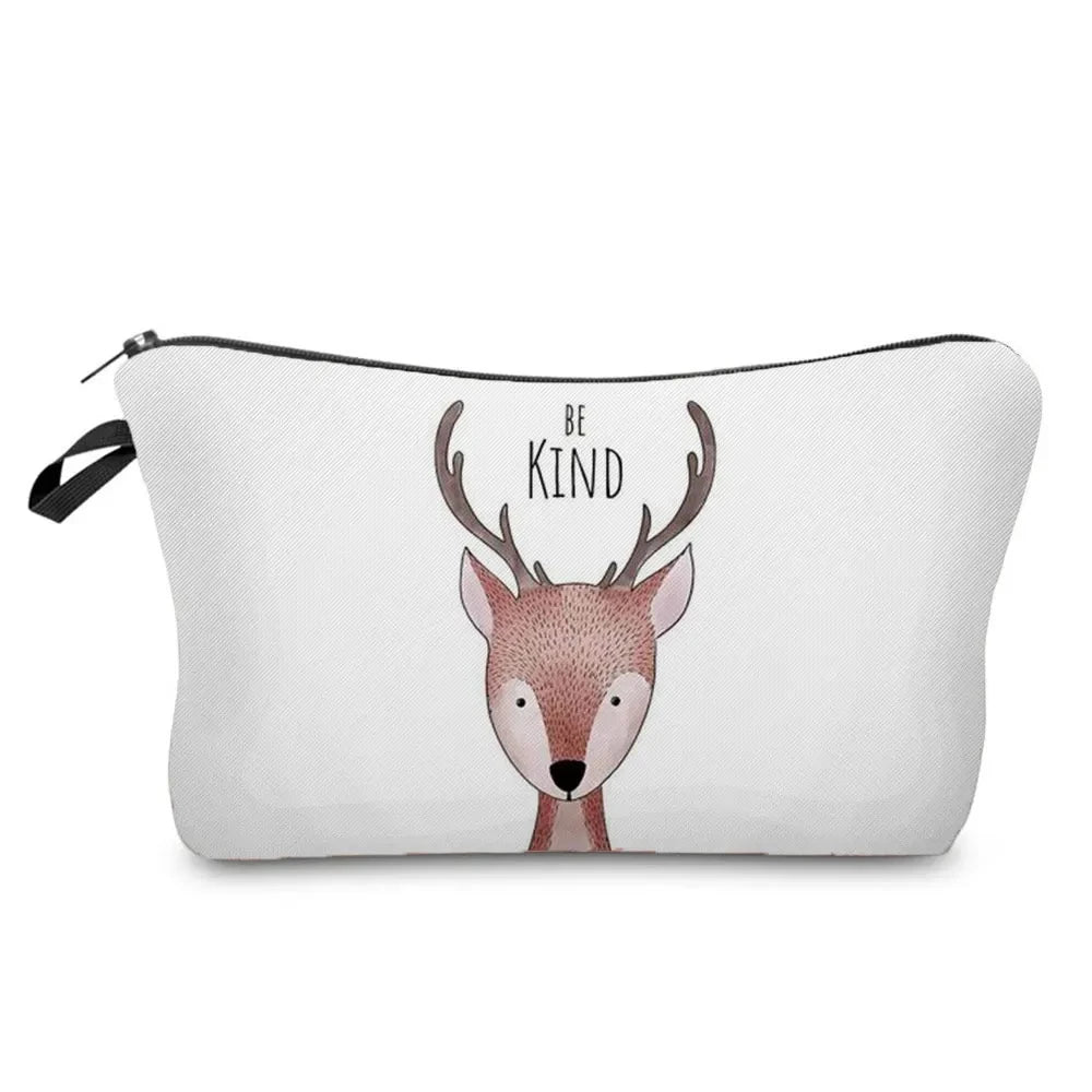 Lovely Water colour Animal Print Pencil Case or Make up case