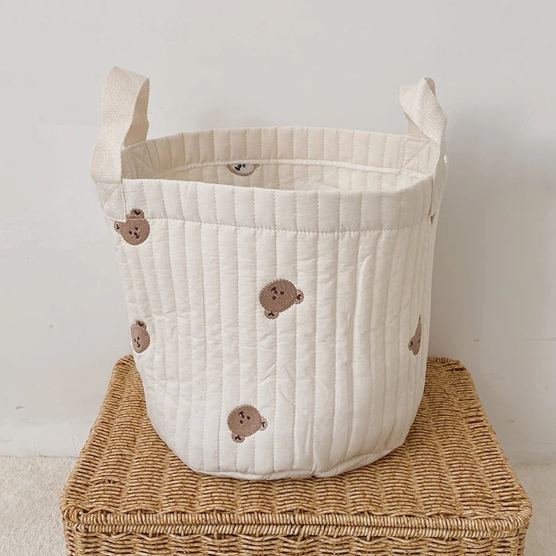 Cotton Embroidered Pouch with Handle