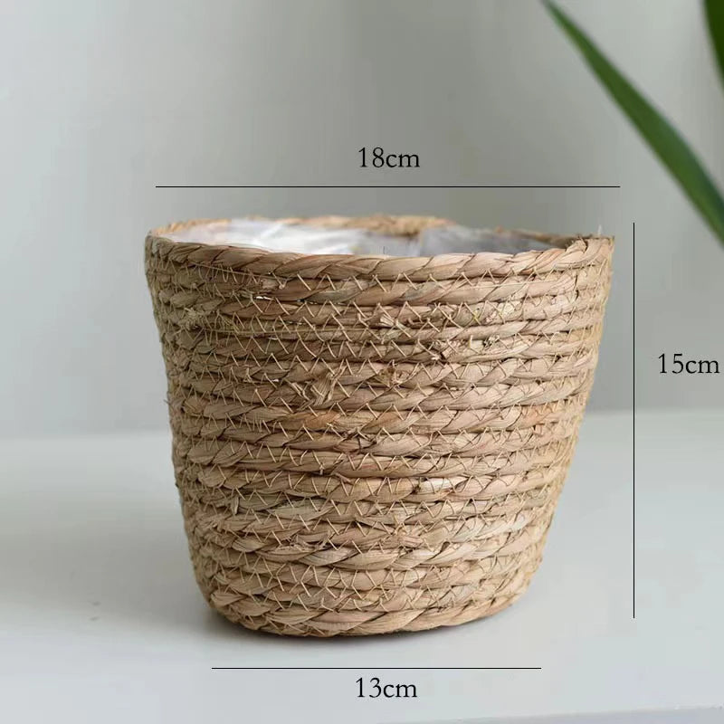 Handmade Woven Laundry Basket or Planter Basket