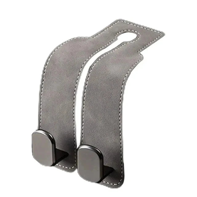 Leather Car Seat Back Double Hook – Smart Storage for Everyday Drives
