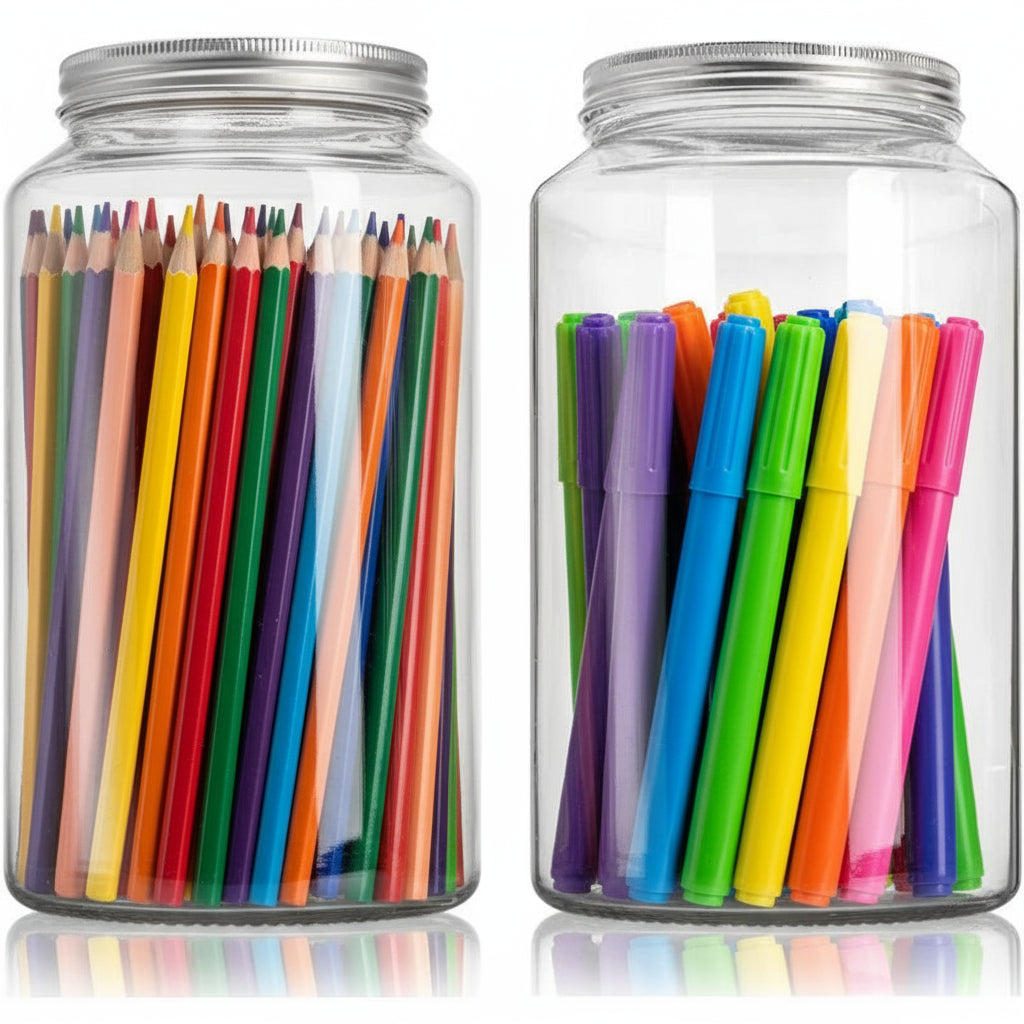 1-Pack - 3.5L Clear Plastic Jars