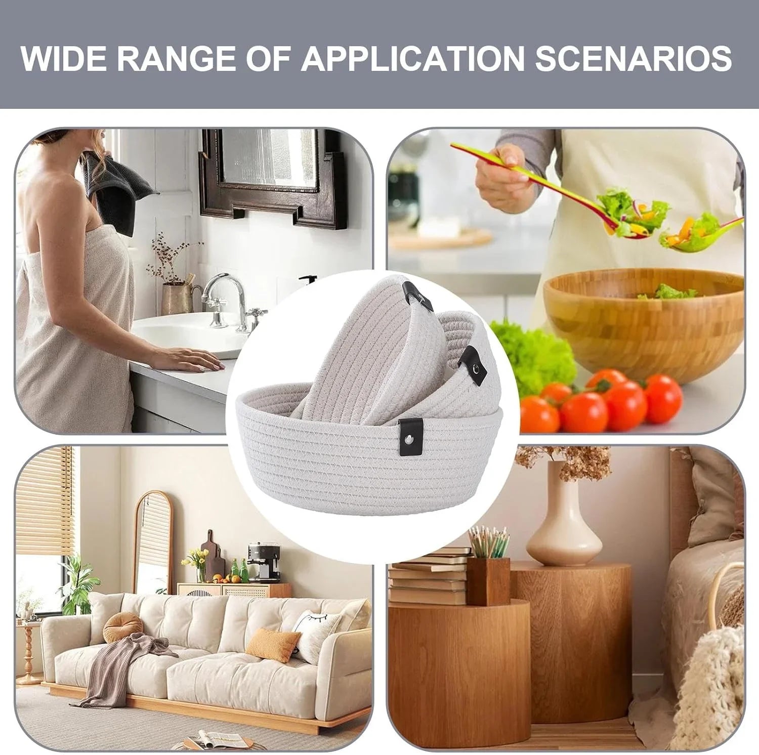 Woven Cotton Storage Set (3 Piece)