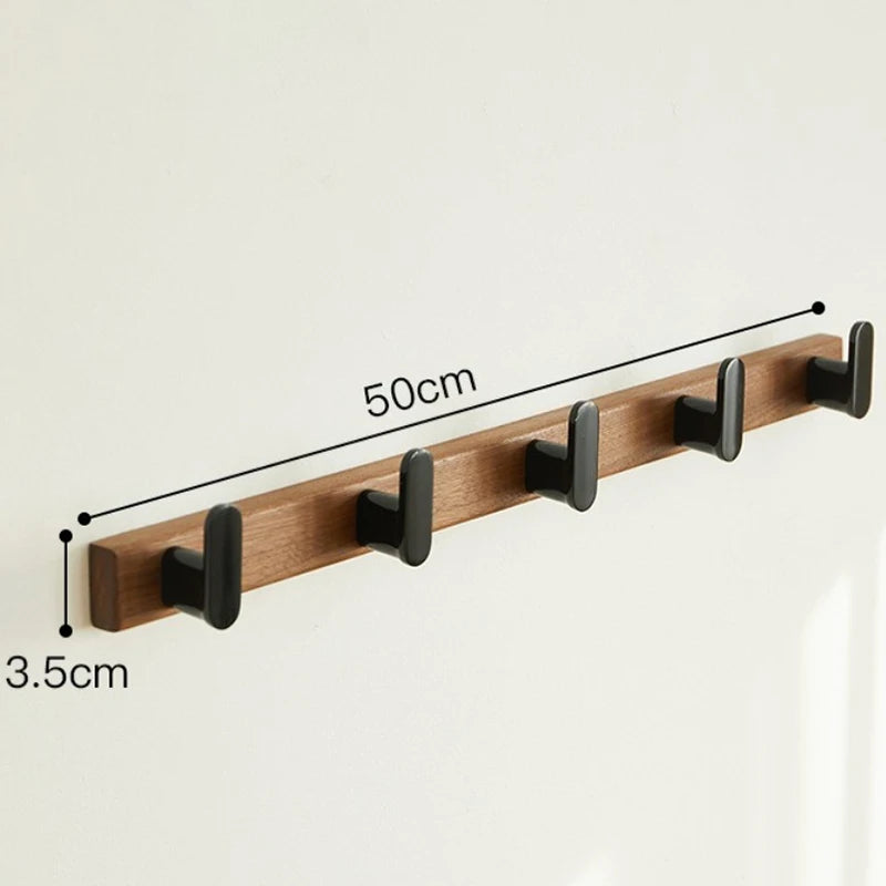 Wood Wall-Mounted Multifunctional Hanger – Elegant Organisation Made Simple
