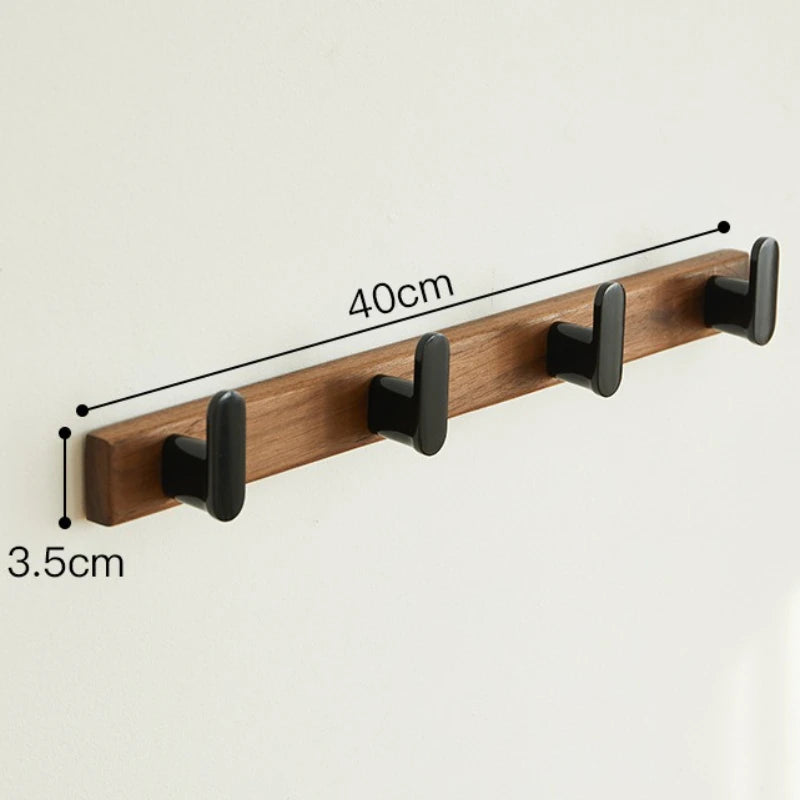 Wood Wall-Mounted Multifunctional Hanger – Elegant Organisation Made Simple