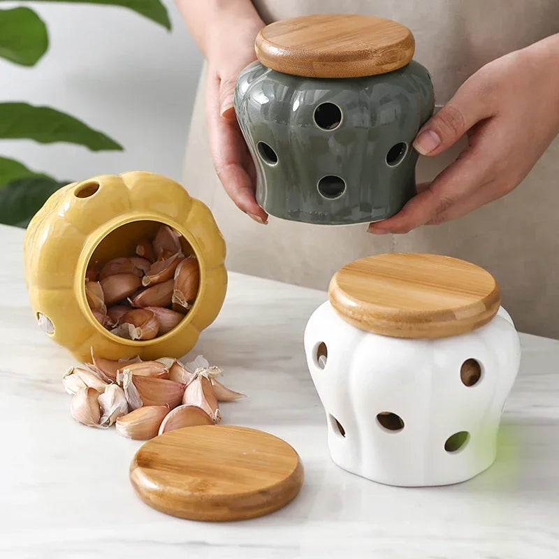 Storage Jar -Pumpkin Shape