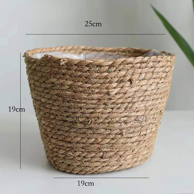 Handmade Woven Laundry Basket or Planter Basket