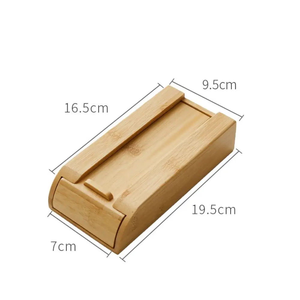 Convenient Under Desk Storage Box Natural Bamboo/Walnut