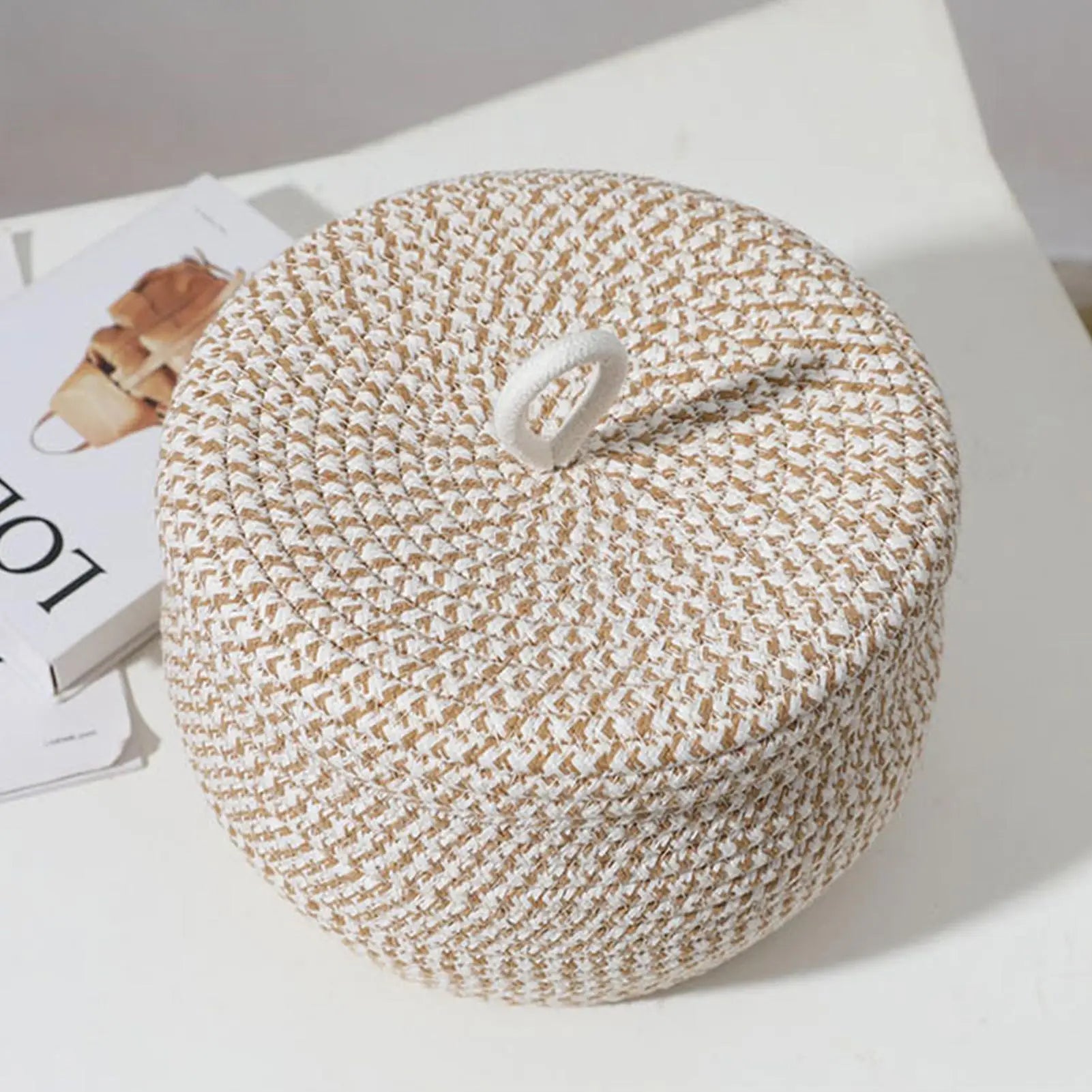 Cotton Rope Storage Baskets With Lid
